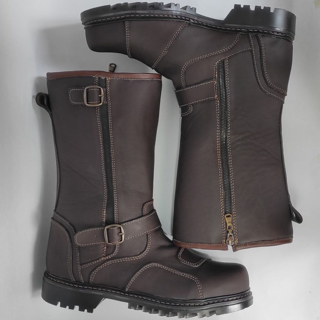 Bota Motera de Caña Alta en Cuero para Hombre - Kolos Andina