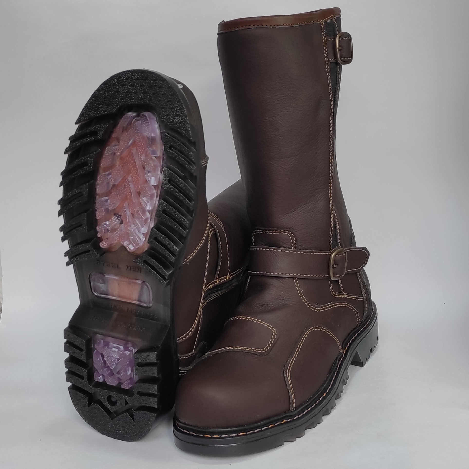 Bota Motera de Caña Alta en Cuero para Hombre - Kolos Andina - Image 6