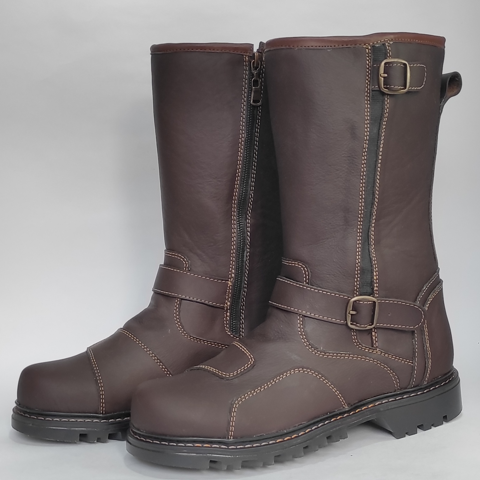 Bota Motera de Caña Alta en Cuero para Hombre - Kolos Andina - Image 7