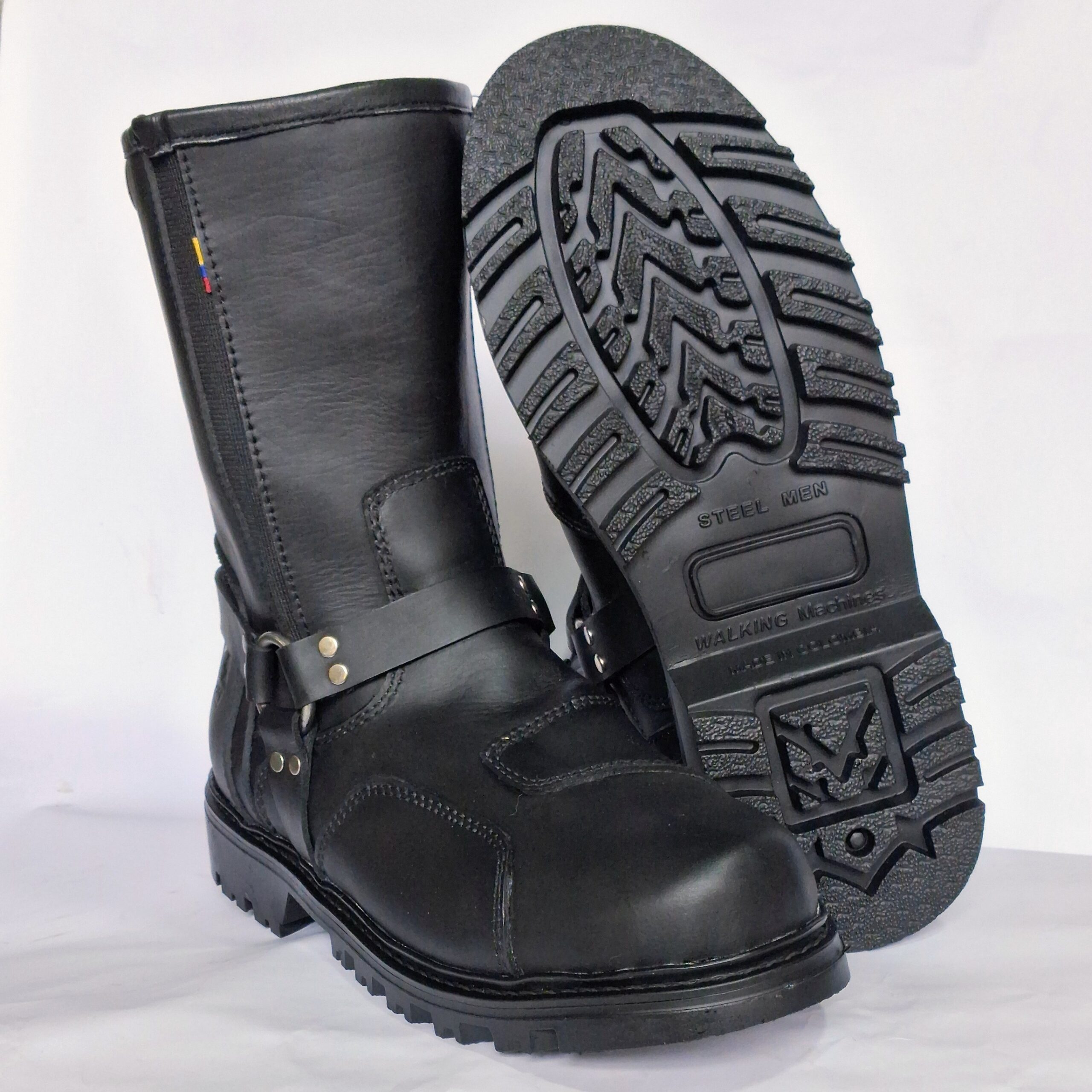 Bota Motera de Caña Alta en Cuero para Hombre - Kolos Andina - Image 4